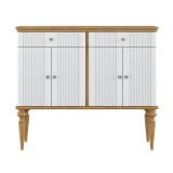 Тумба Рандеву-42 МАССИВ СОСНЫ Белый лак + антик №24 картинка 2